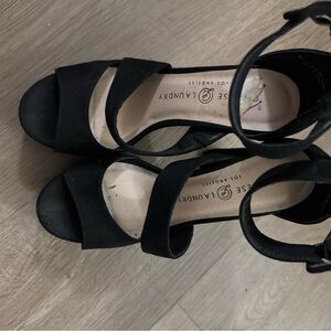 Chinese Laundry Black Ankle Strap Heels